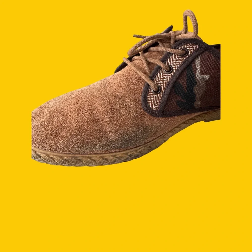 Maians Suede Camo Herringbone Hybrid Espadrille Shoes Mens 10.5 EU 44 Spain